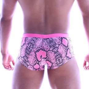 [M2W] Cotton Pouch Boxer Neon Pink Snake 3013-63