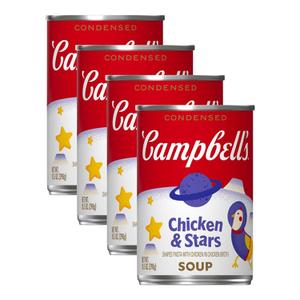 Campbells [해외직구] Campbells 캠벨스 농축 치킨 앤 스타 스프 298g 4팩