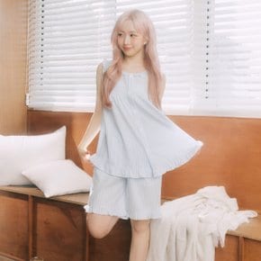[해원 PICK] 실크핏 리플 민소매 잠옷 세트