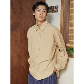 [스타필드코엑스][꼬모니노즈] 남녀공용 NOZ COTTON SHIRT [BEIGE]