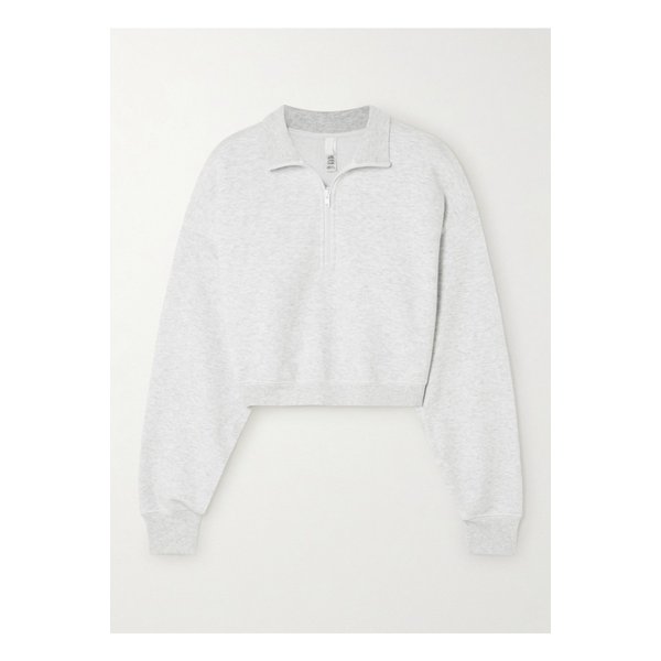 스킴스 크롭 저지 하프집업 스웨터 라이트 헤더 1647597355863348