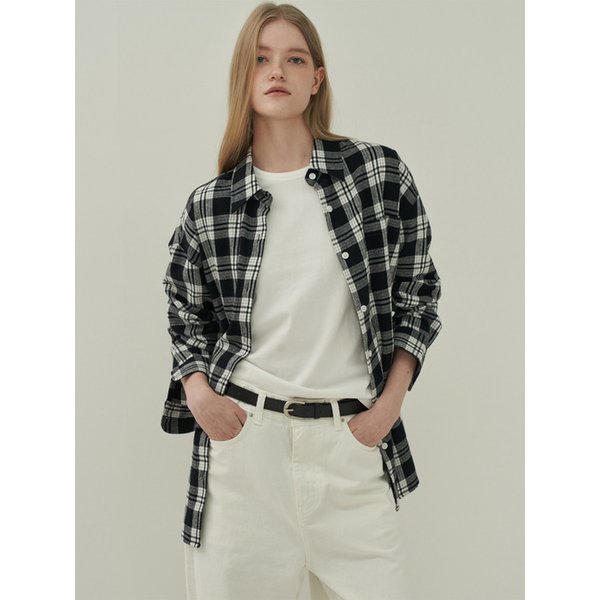 베이직 박스셔츠-Check Black