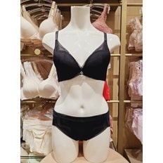 블랙드리밍 젤패드 Deep V 와이어 브라+햄팬티세트(TDWBR113BP311BK)