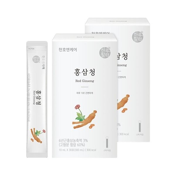 [천호앤케어]홍삼청(10ml x 30포) x 2Box