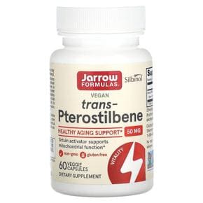 해외직구 Jarrow 자로우 트랜스-프테로스틸벤 50mg 베지캡슐 60정