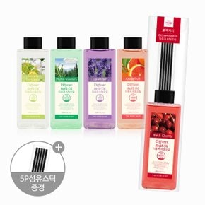 더허브샵_디퓨져 사각 리필오일 200ml(섬유스틱 5P포함)