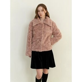 rosie fur jacket - indi pink