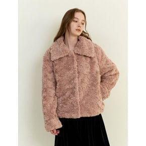 rosie fur jacket - indi pink