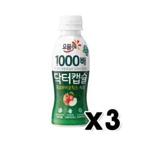 요플레 닥터캡슐 1000배 사과 요구르트 130ml x 3개