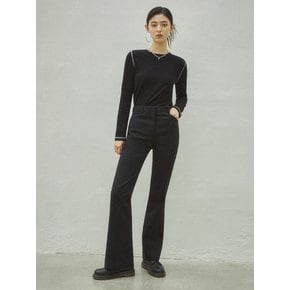 [Essential] Boot-Cut Trousers_CTB503(Black)