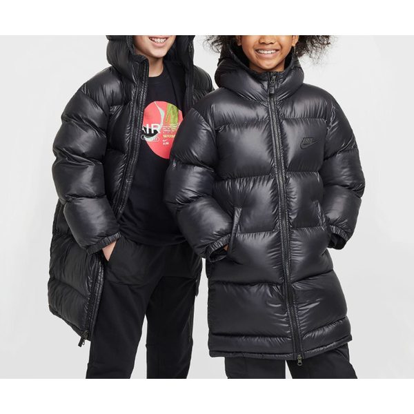 키즈 써마핏 필 이지온 후드 데일리 롱 패딩 FD2842 011