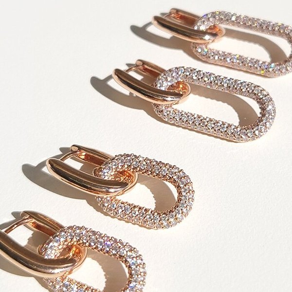 14K G.F 헤르디 원터치 링 귀걸이 EA2327