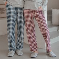 이딜타임 티타임 체크 다이마루 9부잠옷바지 AP9-203