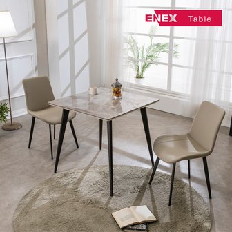 ENEX NEW 르메종 18T 엣지양면 세라믹 2인 식탁 800 (의자제외)