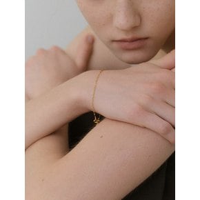 [White gold] Cutting Chain Bracelet