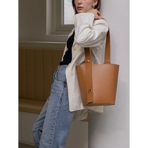 2way Bucket Bag Italy Leather_ Camel