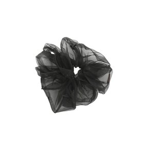 baby ribbon scrunchie_black