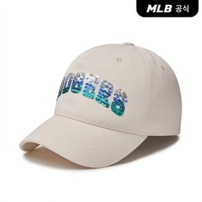 [코리아공식]스팽글 팝 바시티 5패널 볼캡 LA (D.Cream)