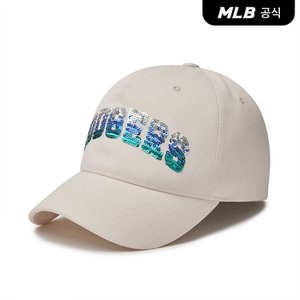 MLB [코리아공식]스팽글 팝 바시티 5패널 볼캡 LA (D.Cream)