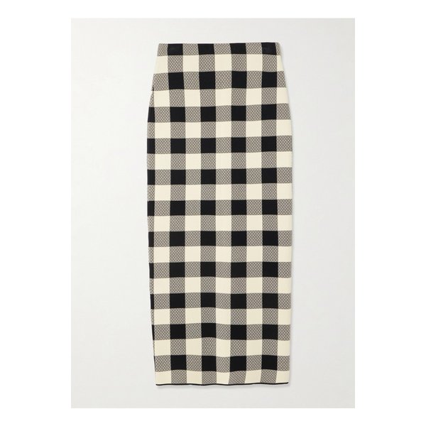 포세 피파 체크 자카드 니트 맥시 스커트 멀티컬러 46376663162895015