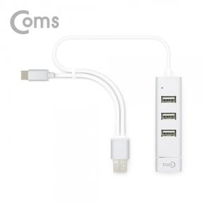 CT521 Coms USB3.1TypeC허브(TypeCtoUSB2.03Port LAN1Port)