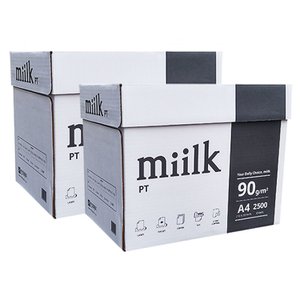 miilk 밀크 A4 복사용지 A4용지 90g 2500매 2박스