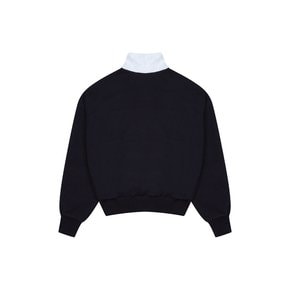 YK CONTRAST HALF ZIP UP-NAVY