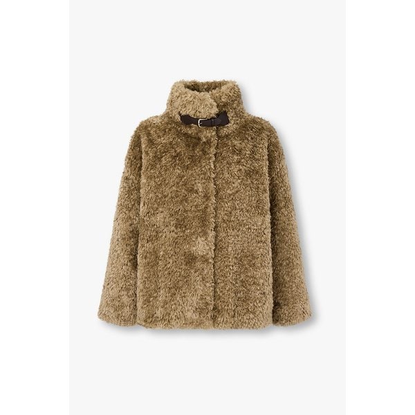 여성 비조 하이넥 페이크 퍼 자켓 4625311510000