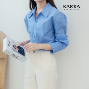 KARRA 비비드코튼오픈카라셔츠_A4S0275