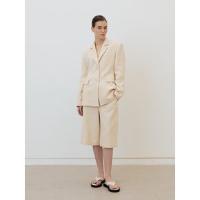 linen back slit jacket (butter)