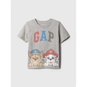 베이비갭 GAP 124 Paw Patrol 그래픽 티셔츠 반팔 그레이 앤 화이트 말 8719134