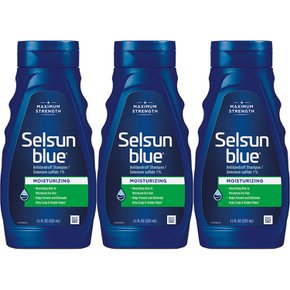 Selsun Blue 셀선 블루 모이스쳐라이징 샴푸 325ml 3개 Anti-dandruff Shampoo with Aloe