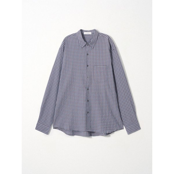 Seersucker Grid Shirt_Blue