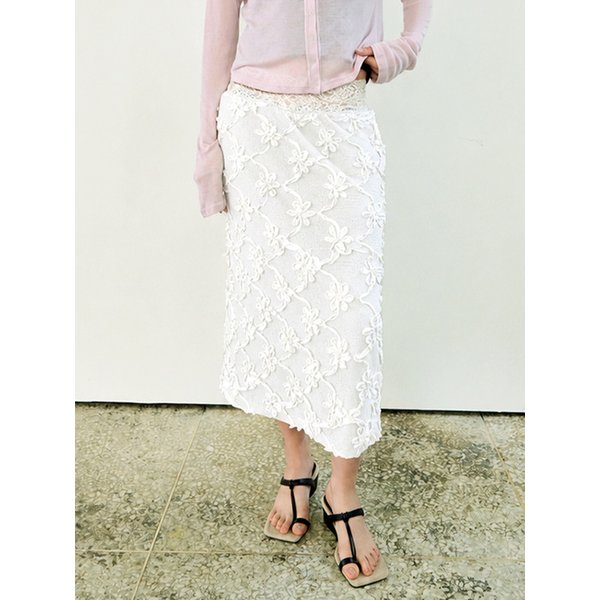 Bloom Texture Midi Skirt
