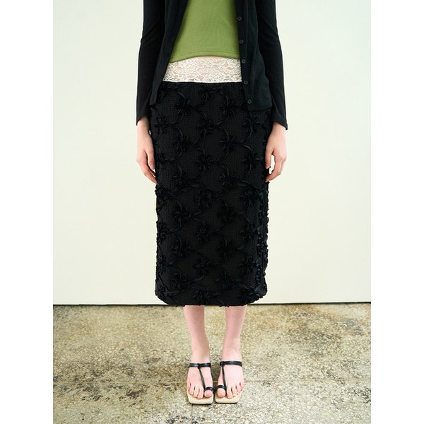 Bloom Texture Midi Skirt