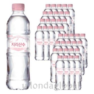  아워홈 지리산수 핑크 여행용 생수 500ml 40개 2묶음