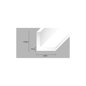 에버그린 스켈 모델 플라스틱 막대 앵글 두께 4.8mm 삼개입 모형용 소재 70E