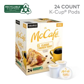 McCafe  클래식  프렌치  토스트  커피  큐리그  1인용  K컵  포드  24개