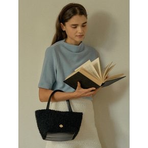 T Hairy Wool Tote Bag_Black