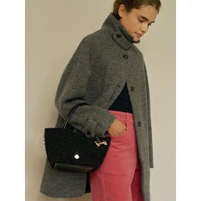 T Hairy Wool Tote Bag_Black