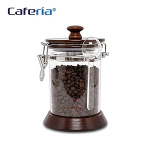 카페리아 나무/아크릴 밀폐 커피보관용기 750ml (CA2)원두보관용기,원두보관통,원두보관
