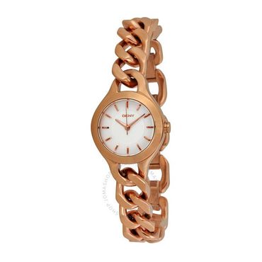 DKNY 4666832 DKNY Chambers White Pearlized Dial Rose Gold-tone Ladies Watch