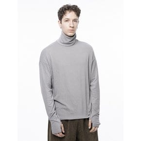 Spandex Finger-warmer Turtleneck - Beige /M243TP04BE