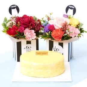 행복한마음 세트 + 뚜레쥬르 고구마케익 꽃배송 선물