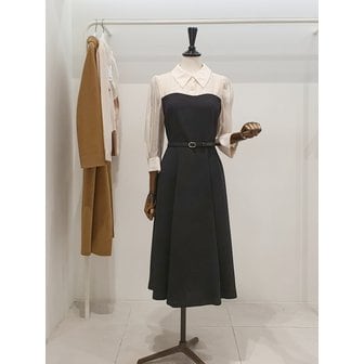 ZOOC [파주점] 쥬크 주크 벨티드 배색 원피스 V262PSE934