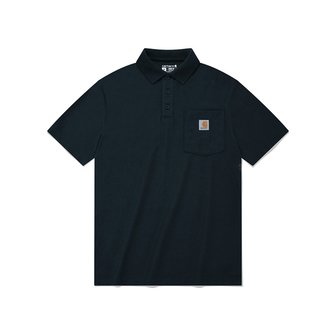 칼하트 워크웨어 카라 반팔티 106685 네이비 NVY
