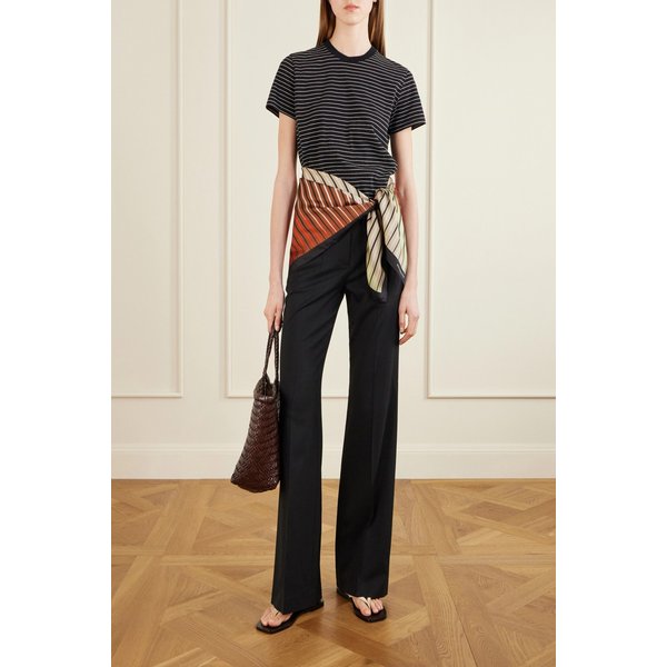 칼마이어 플루티드 스트라이프 실크 트윌 스카프 46376663163026198