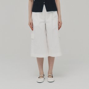 Cropped Cargo Pants_WHITE