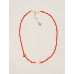 레드 플라워 보헤미안 목걸이 Red Flower Bohemian Necklace (2 colors)