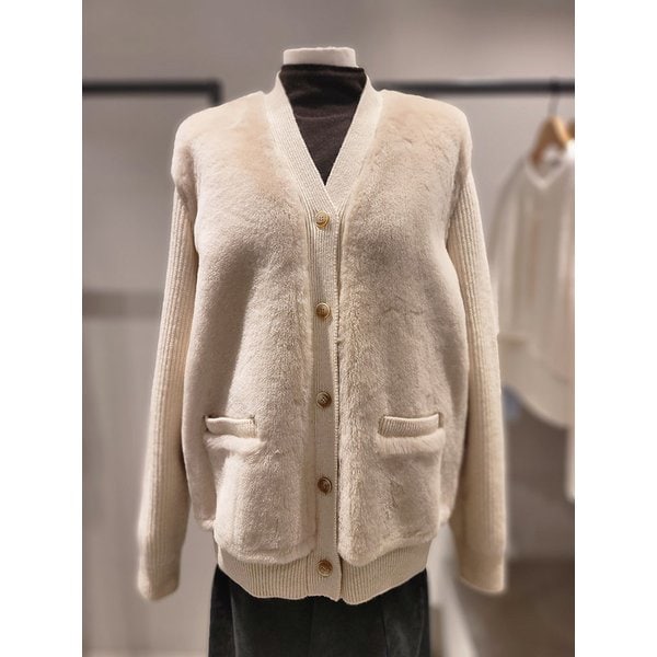 [여주점] 메리노 캐시미어 퍼 가디건(SAKC44461)